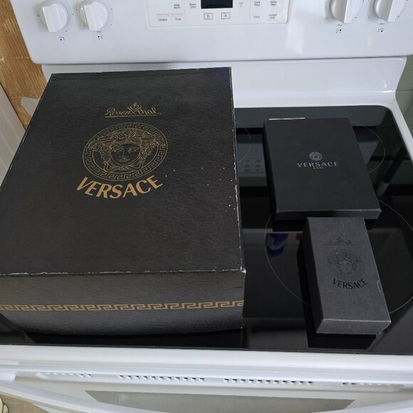 Neiman's Authentic NIB's Versace HomeSet Candelabra Journal Wine Stopper Pillows - Picture 1 of 16